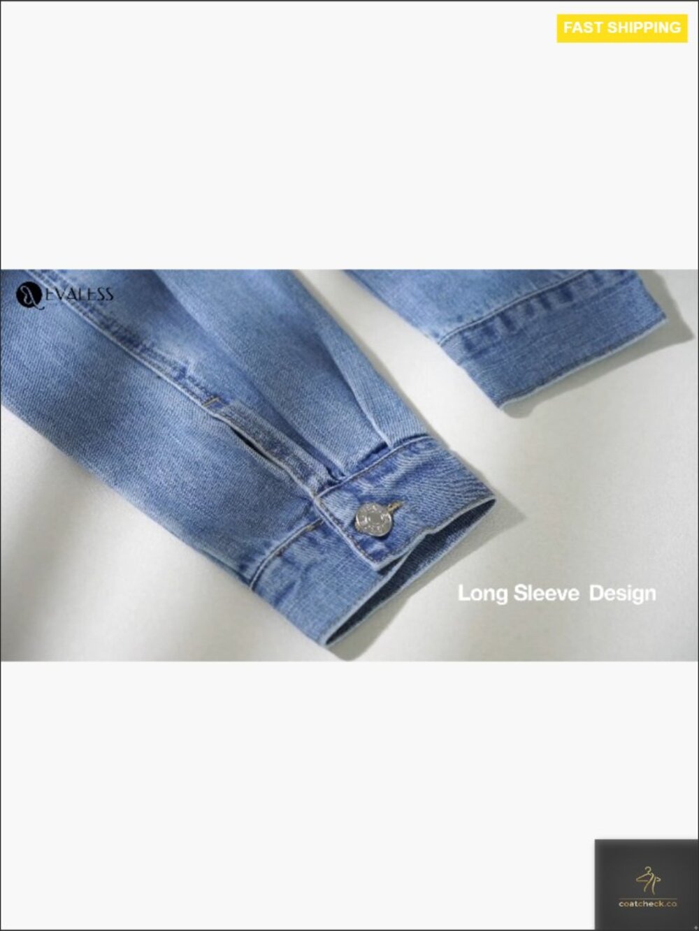 Oversized Boyfriend Denim Jacket Button Down Contrast Trim Barn Jacket With - Picture 7 of 7